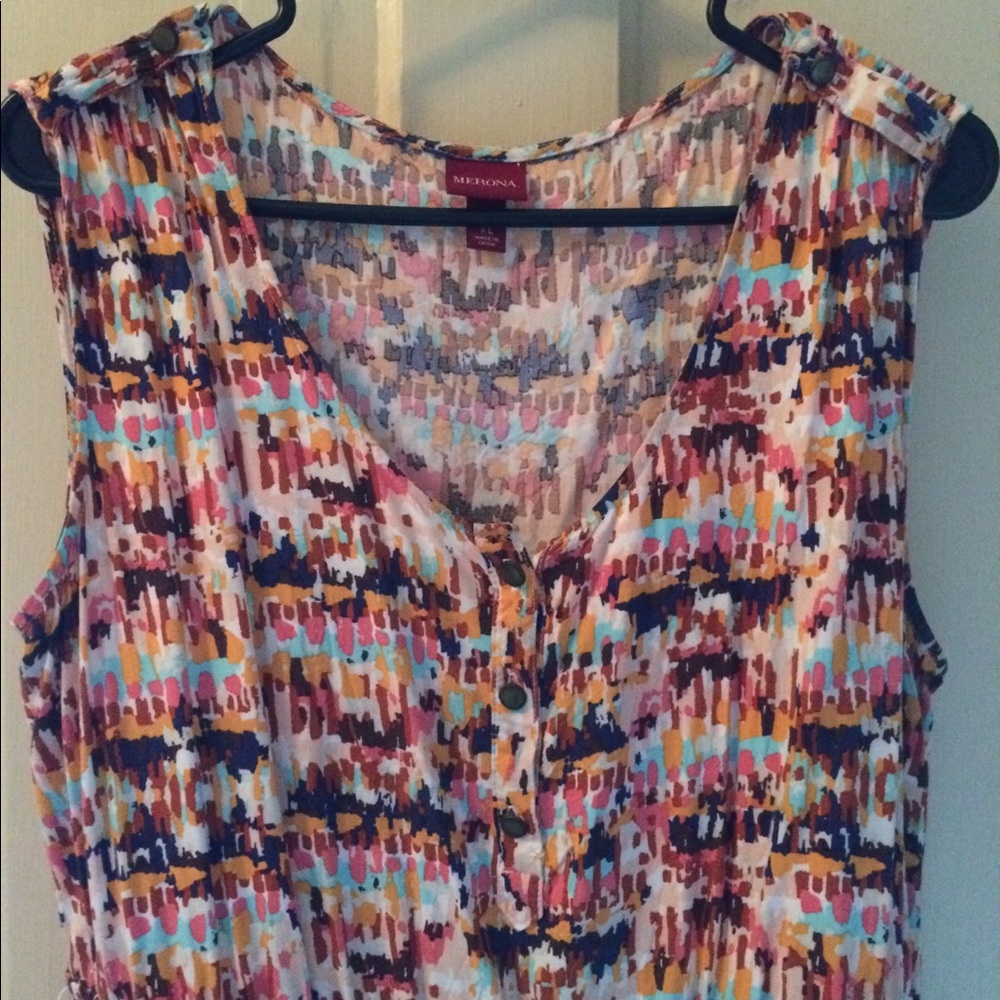 Patterned Sleeveless Dress